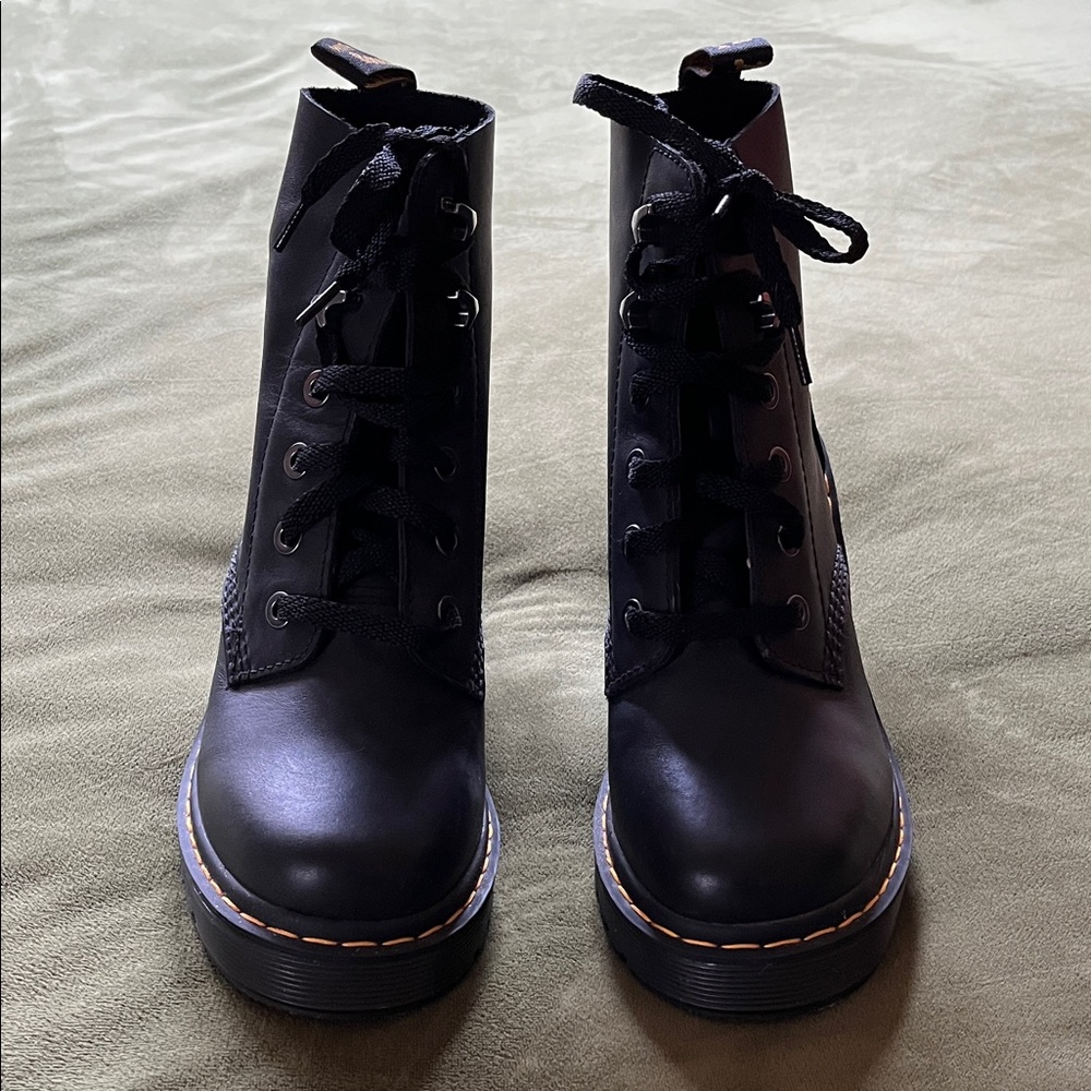 Doc Martens Black Lace-Up Ankle Boots - Picture 3 of 7